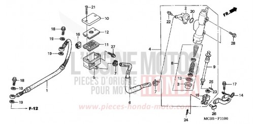 REAR BRAKE MASTER CYLINDER XL650V3 de 2003